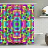 Brightly Colored Geometric Shower Curtain Bathroom Decor With Eye-Catching Pattern For Home Kitchen Or Bathtub 3D Printed Waterp