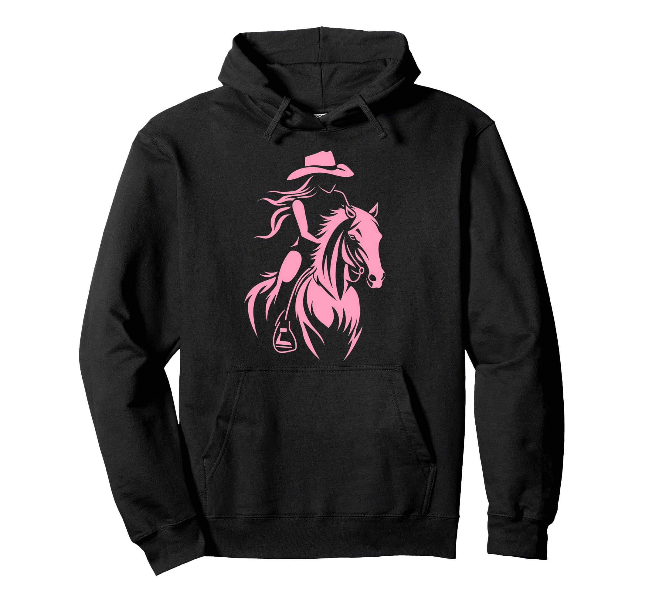 

Cowgirl riding horse riding horse riding horse lover hoodie чёрный