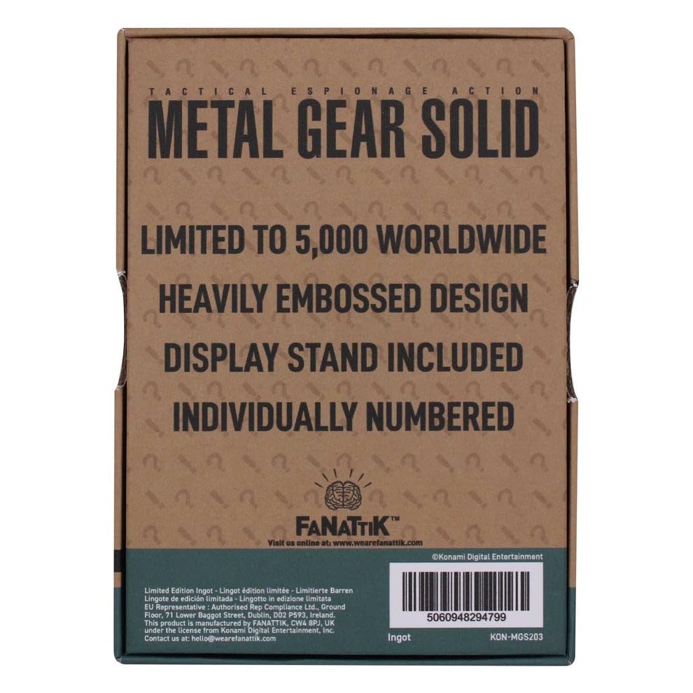 [Officially Licensed Product] METAL GEAR SOLID Raiden Ingot (with serial number)
