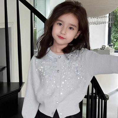 Girls' Cardigan Spring and Autumn Style Sweater