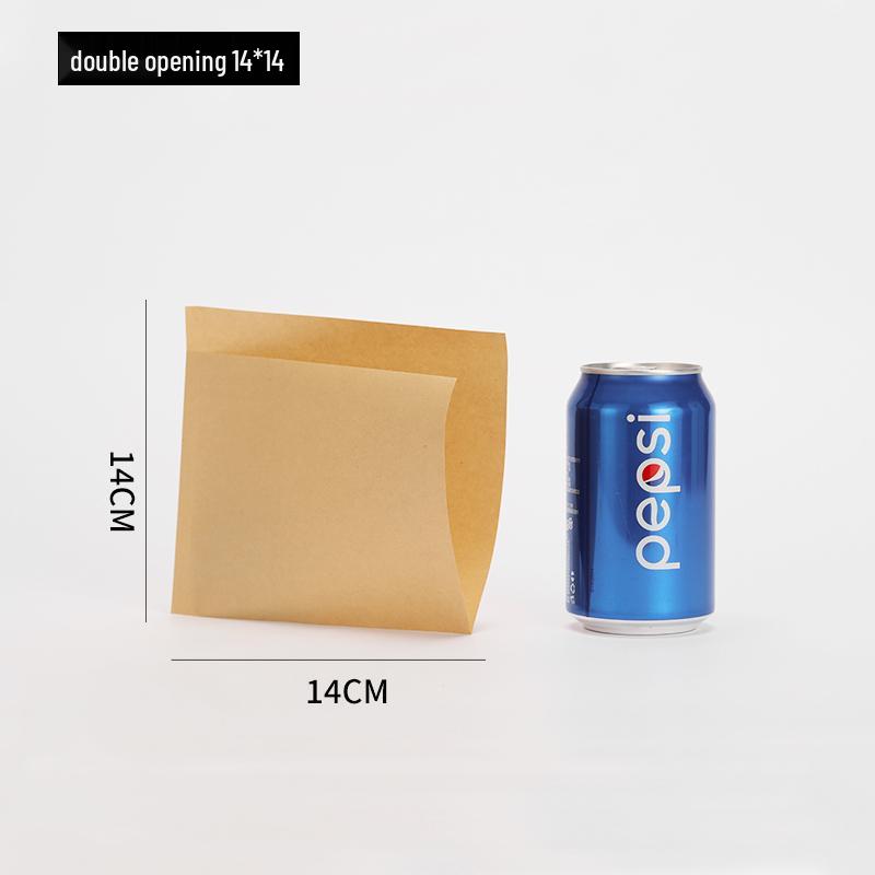 Oil-Proof Kraft Paper Food Bag for Pancakes, Roujiamo, Shaobing, and Barbecue Snacks