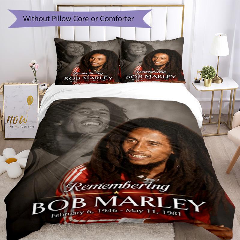 Bob Marley Comforter Cover Set Perfect for Guest Room Machine Washable Christmas Gift