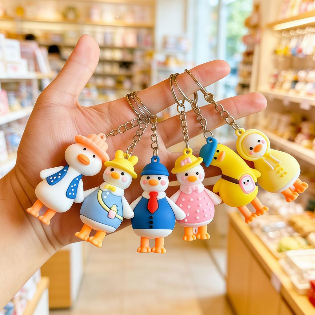 Cartoon Travel Duck Key Chain Bag Pendant Car Key Chain Small Gift Doll Gift
