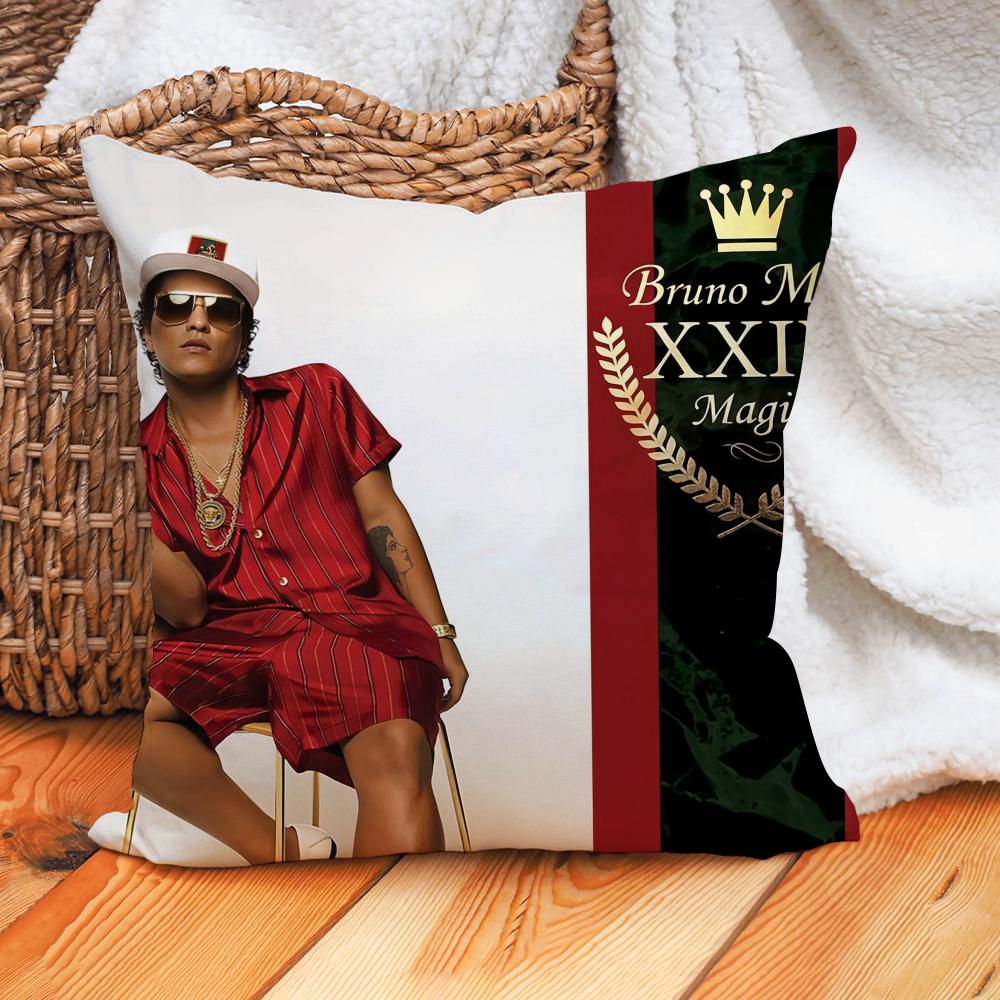 Singer Bruno Mars Pillow Case Home Decoration Cushion Cover Suitable For Office Sofa Bedroom Car