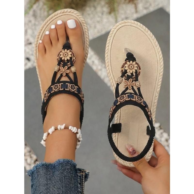 

All-purpose Large-size New Round-toe Flat Breathable Casual Women s Shoes Sandals 43 чорний