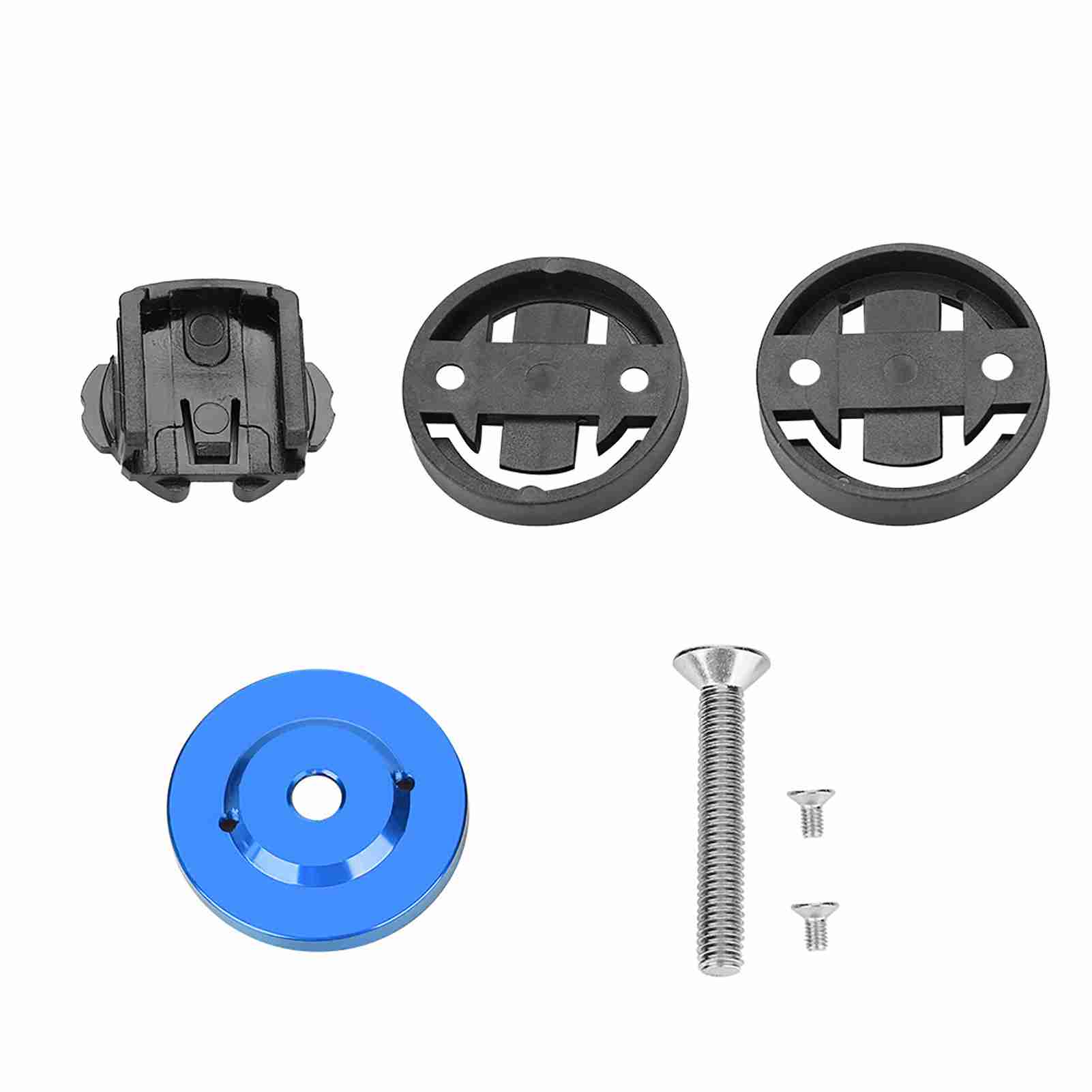 

Mountain Road Bike Computer Holder Stem Top Cap Stopwatch GPS Speedometer Mount Blue