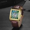 Chenxi Relógio Automático de Ouro de Luxo Masculino Business À Prova d'Água Esqueleto Tourbillon Mecânico de Pulso