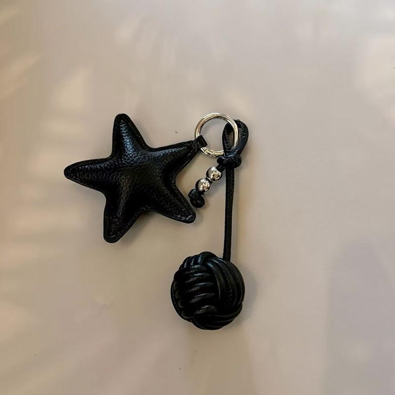 Mode PU Leder Stern Ball Stern Tasche Anhänger Rucksack Anhänger Für Frauen Taschenzubehör