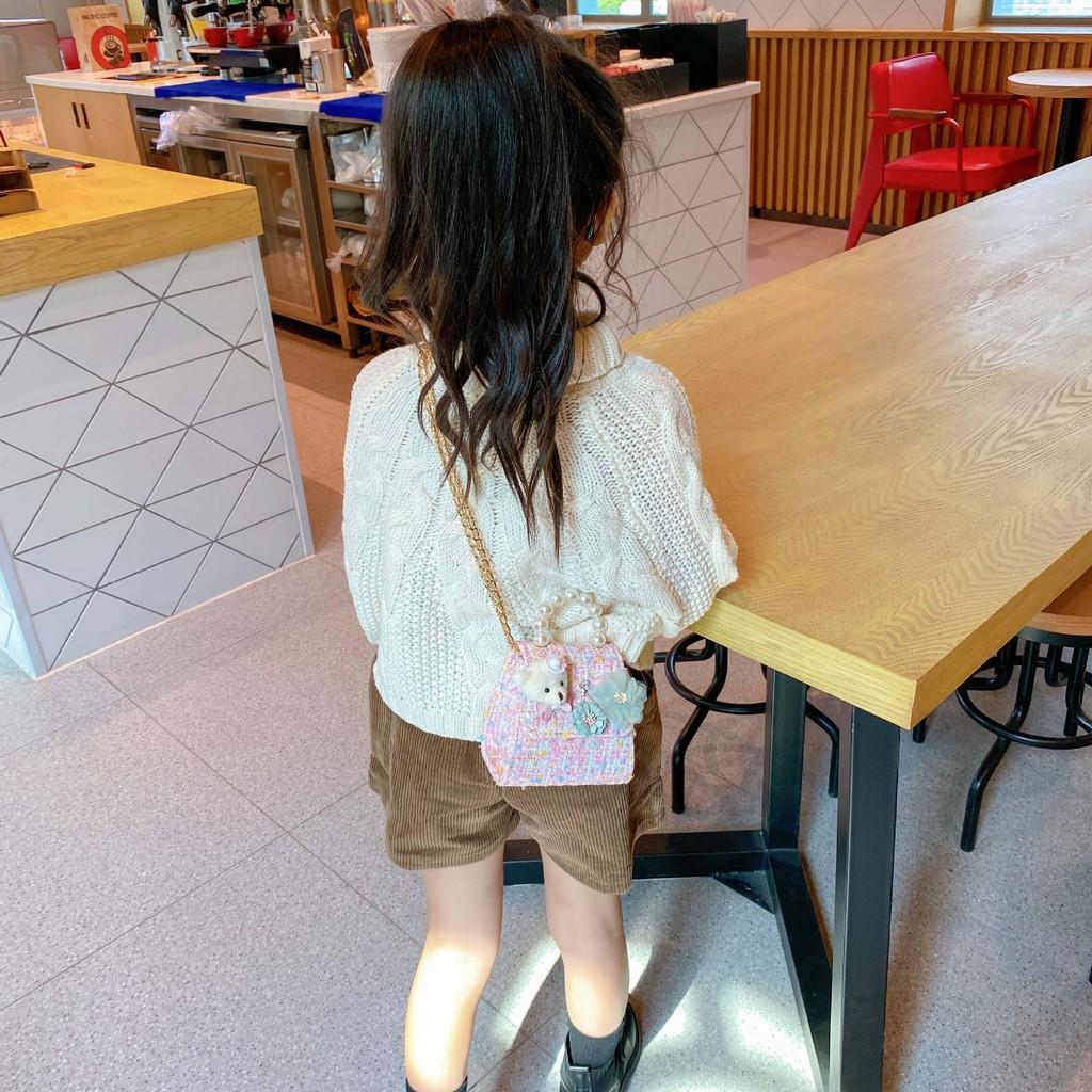 Adorable Mini Children's Crossbody Bag Cute Princess Style Soft Canvas Fashionable Design For Girls With Colorful Options