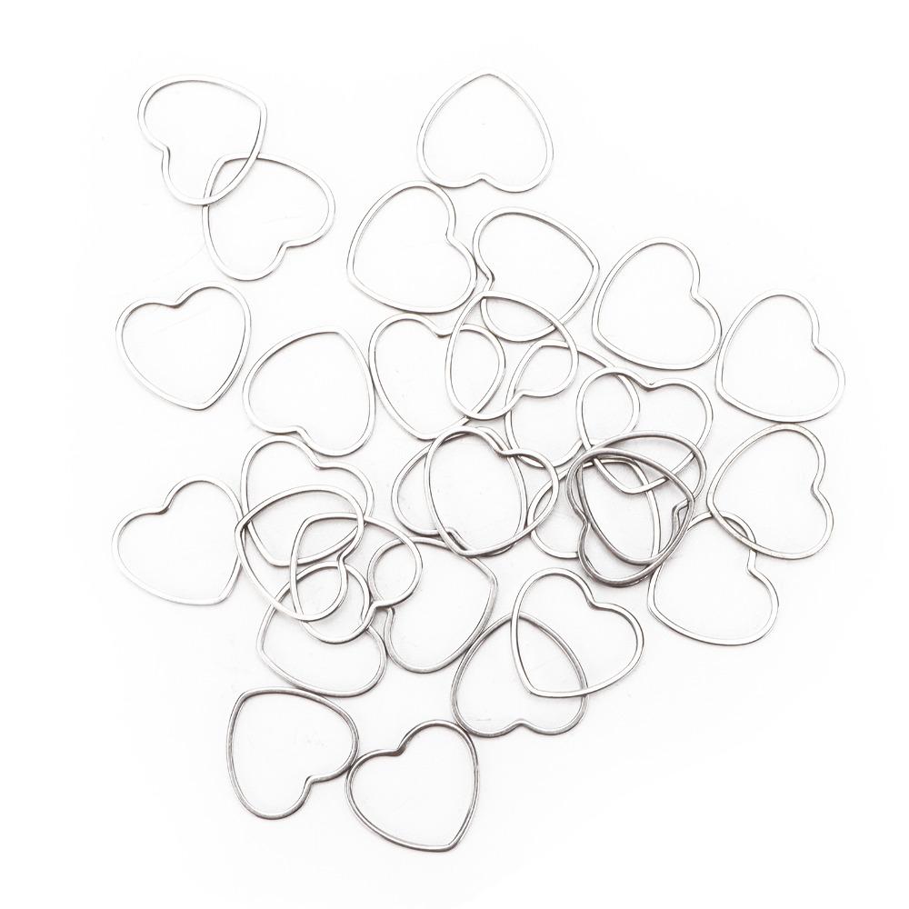 30pcs Stainless Steel Hollow Frame Pendants Silver Stainless Steel Pendants Earring Craft