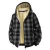 Mens Full Zip Lined Plaid Flannel Jacket Warm Fleece Winter Coat Outdoor Work Casual Lightweight Fall Clothes