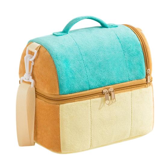 Commuter Lunch Bag with Adjustable Strap Double Layer Insulated Bag, Large Capacity Leakproof Thermal Cooler Food Storage for Work Water Resistant