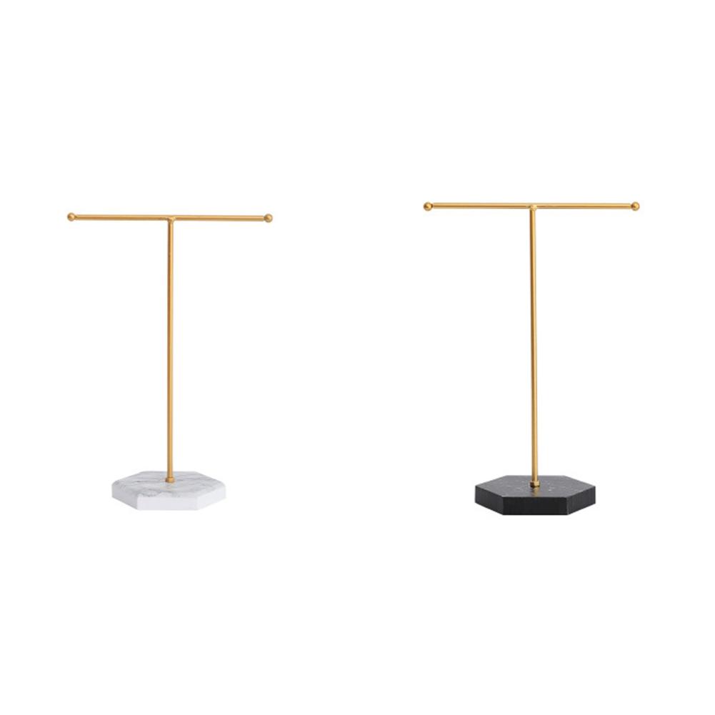 

Metal T-shaped Jewelry Display Stand for Show Jewelry Hanging Pendant (White)