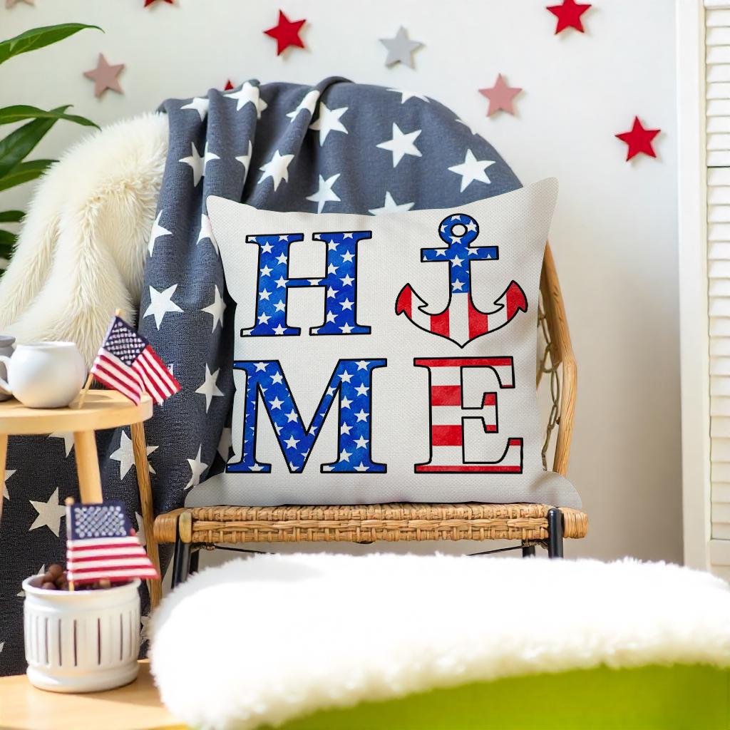 New Linen Printed Pillow Creative Letter Pillow Case Living Room Sofa Pillow