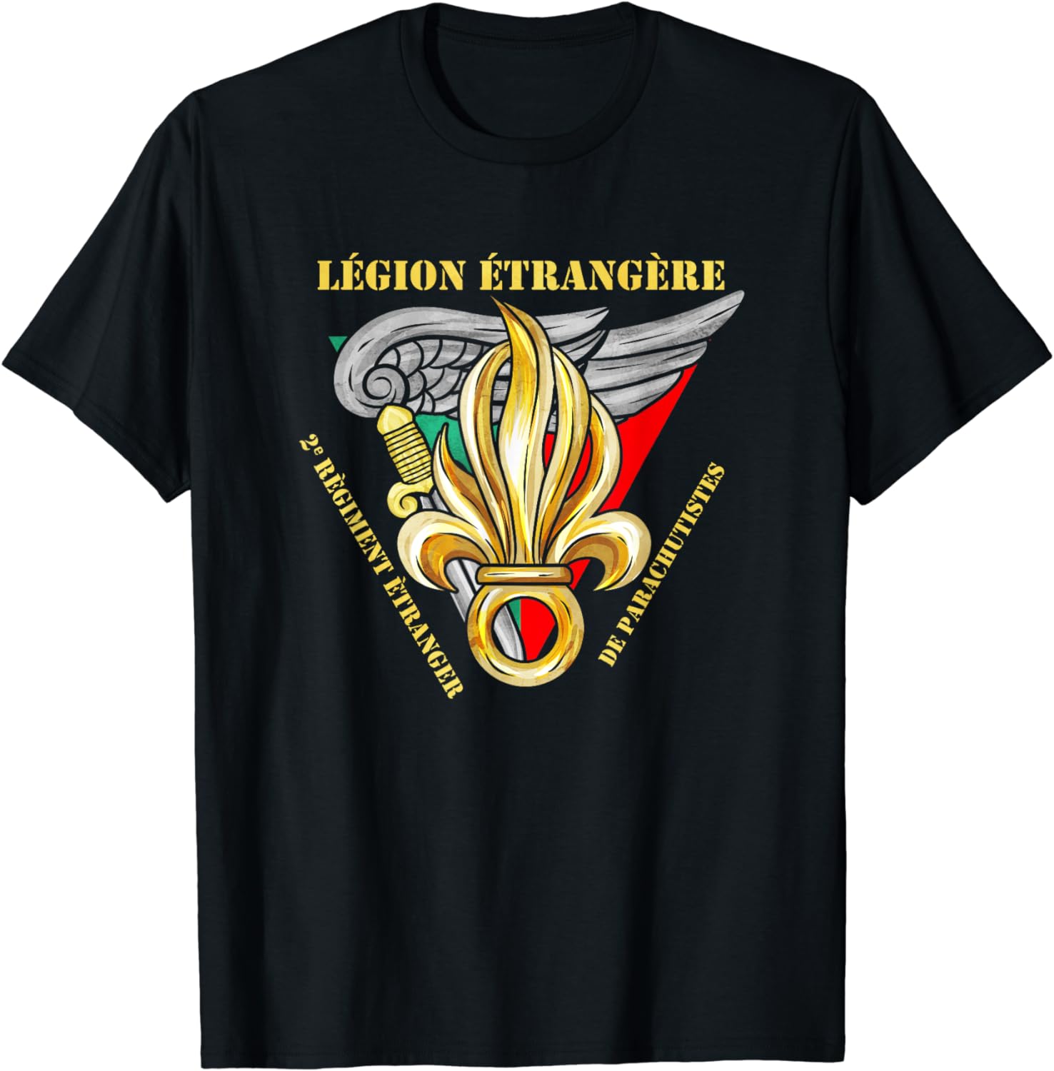 GUOYAN TOP Vreemdelingenlegioen 2e Parachutistenregiment Wapen T-shirt Korte Mouw Casual 100% Katoen T-shirts 2XL