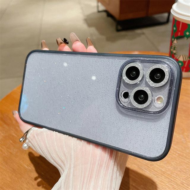 

Сияющий блестящий прозрачный чехол для телефона Iphone 14 13 12 Pro Max 14 Plus 14pro ультратонкий прозрачный мягкий защитный чехол для камеры For iPhone 13