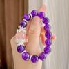 12Mm High Quality Natural Royal Grape Purple Amethyst Madagascar Powder Crystal Bracelet Bracelet
