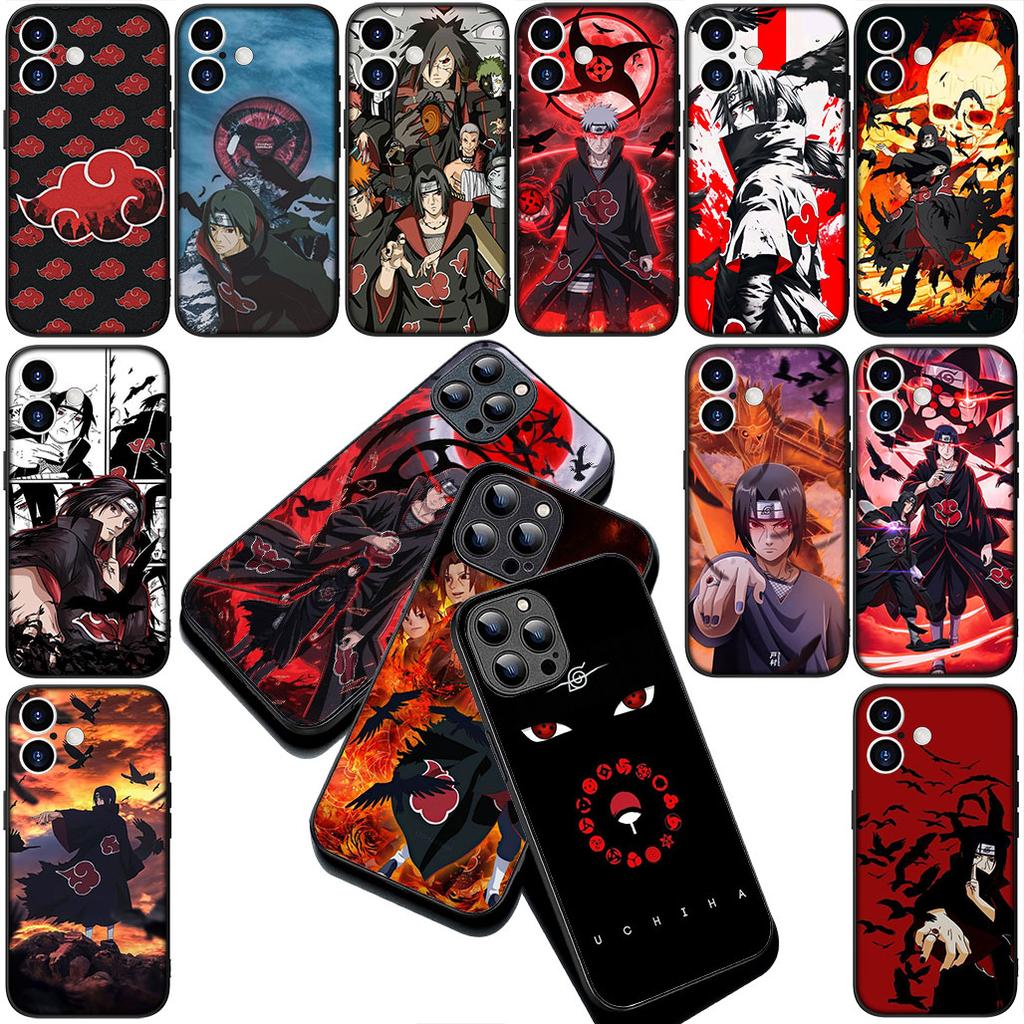 Narutos Akatsuki Itachi Uchiha Silicone Cover for Apple iPhone 17 Pro XS Max Air XR 6 Plus X 5 + SE 2022 SE2 6+ Coque Phone Case
