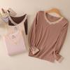 2025 Women's Seamless V-neck Body Shaping Thermal Underwear Set for Autumn/Winter