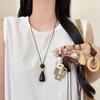 Vintage New Chinese Style Irregular Pendant Long Clavicle Chain Necklace For Women