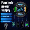 66W Car Charger Quick Charge Cigarette Lighter Adapter 4-Port USB A+USB C Fast Charging Phone Charger For IPhone
