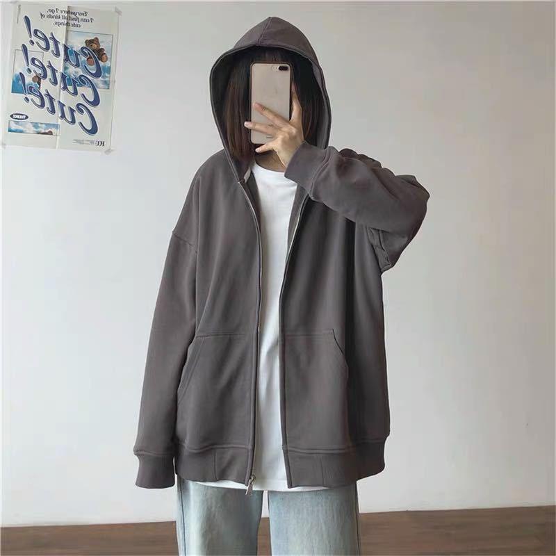 Damen Langarm Kapuzenpullover V-Ausschnitt Lockere Pullover Oberteile Einfarbig Sweatshirts