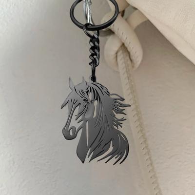 Yousheng Keychain Hollow Horse Head Charm Key Chain Decorative Good Luck Key Holder Backpacks Handbags Car Key Accessories
