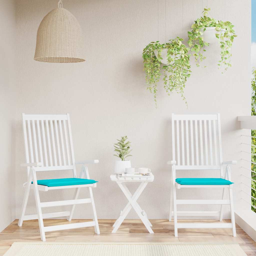 Garden Chair Cushions 2 Pcs Turquoise 50x50x4 Cm Fabric