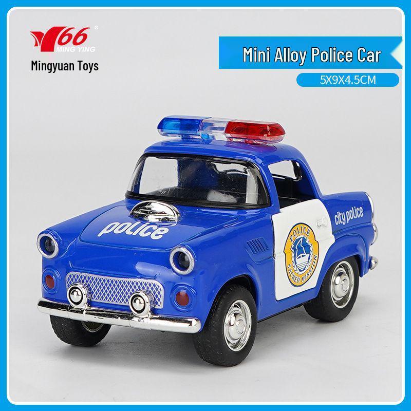 

Модель полицейской машины из сплава с инерционным механизмом: Классическая 2-дверная игрушка со светом и музыкой