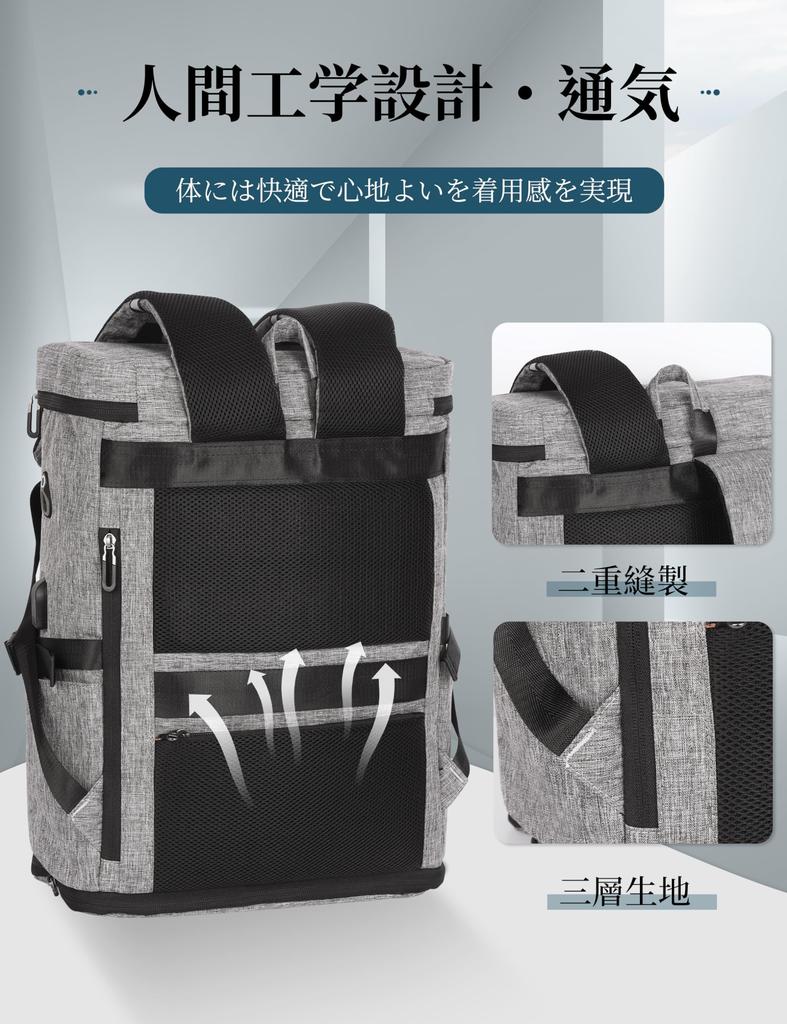 AISFA Square PC Business Laptop Expandable 30L USB Charging Suitable for Outdoor Travel Men's Backpack, 17-inch Backpack, Backpack, Backpack,