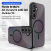 For Samsung Galaxy S25+ Magnetic Case Skin Touch Matte Translucent PC + TPU Anti-Drop Phone Cover