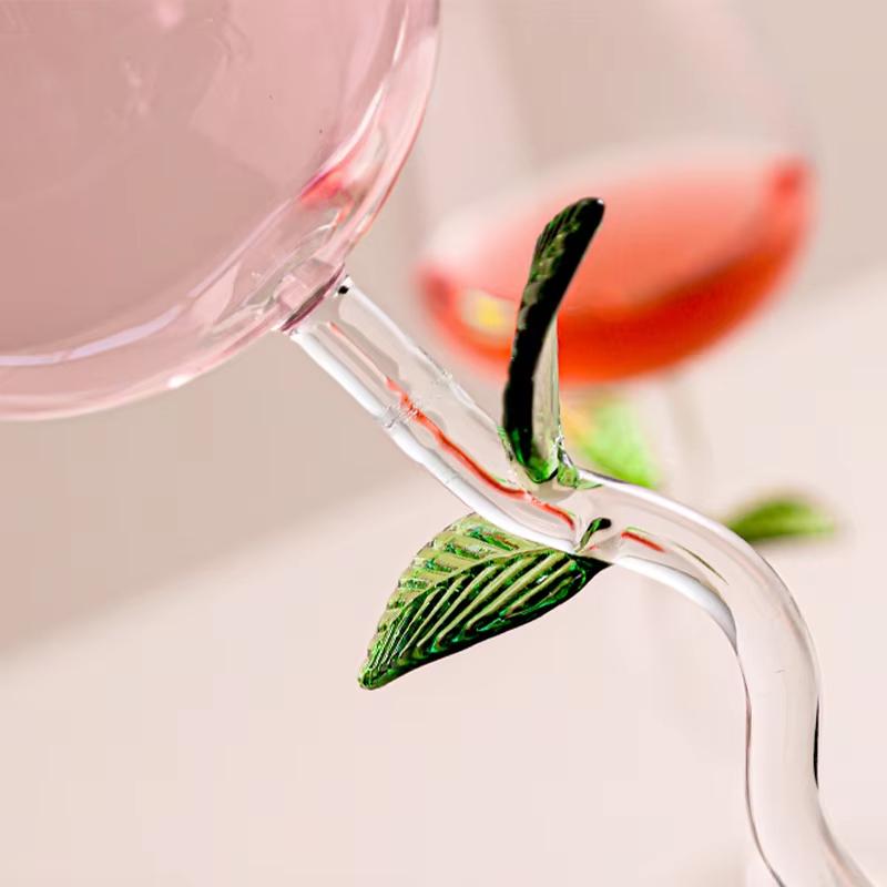 Pink Rose Shape Wine Glasses 150/280ml Lead-Free Lightweight Luxury Transparent Goblet Champagne Cup for Wedding Party