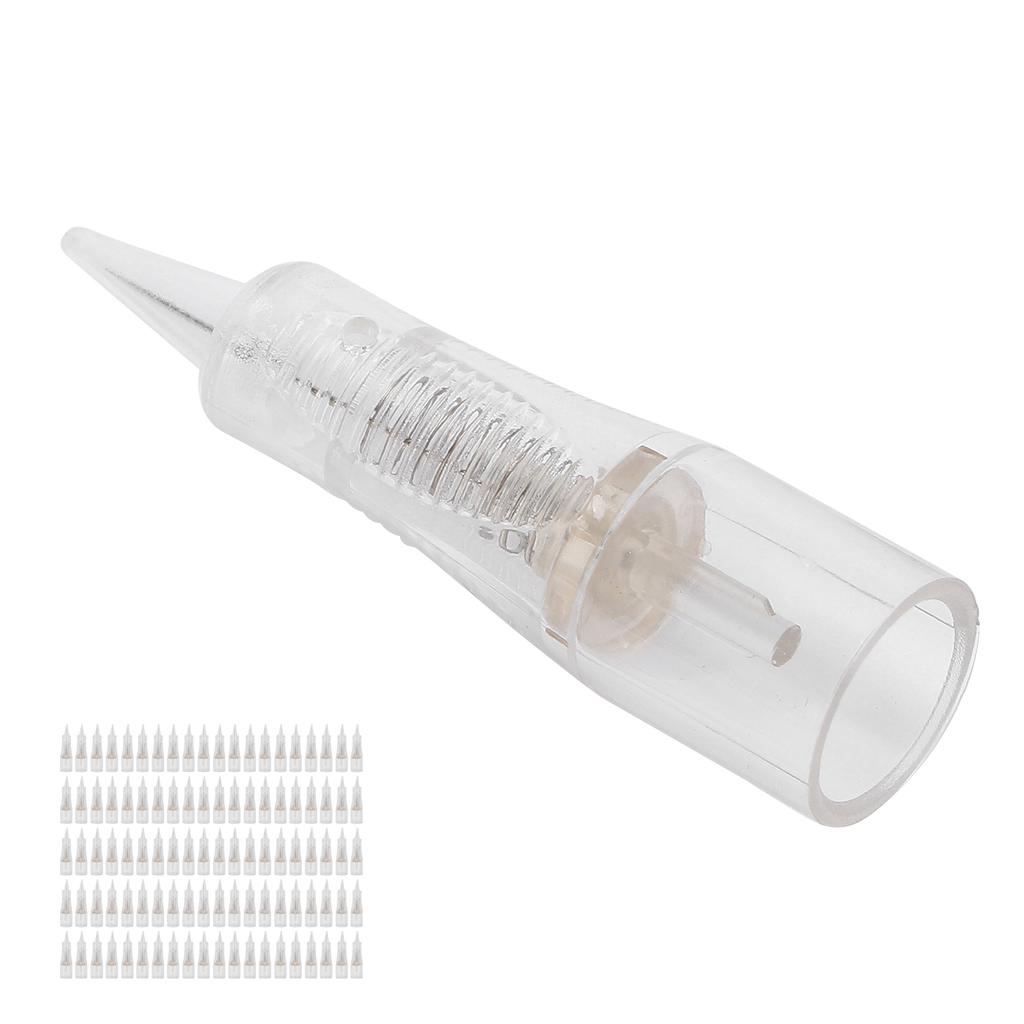 100 ks Microblading Jehla Semipermanentní Obočí Rty Make-up Tetovací Jehlové Cartridge(1P(0,35) )
