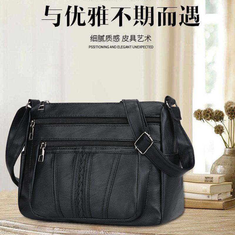 New fashionable mother bag, foreign and versatile women's messenger bag, multi-layer large-capacity shoulder bag, women's bag