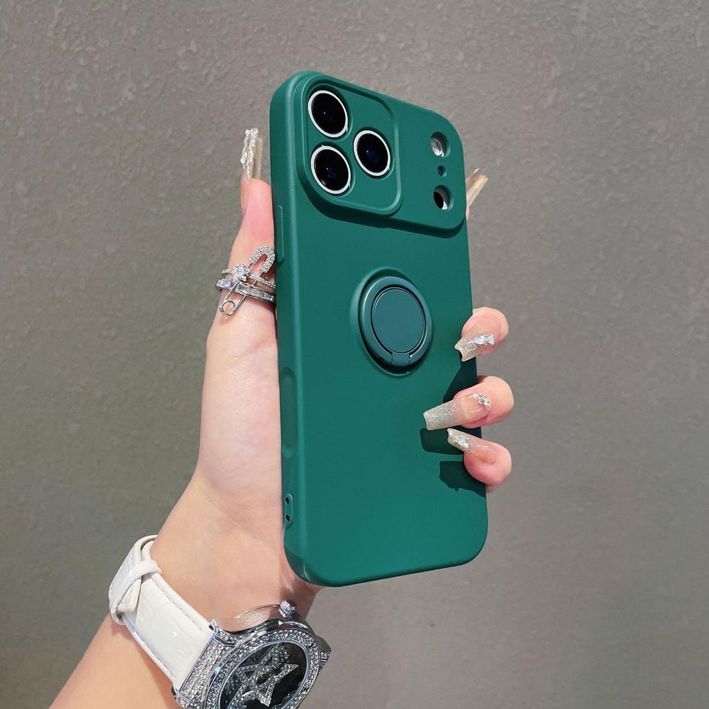 Liquid Ring Suitable for IPhone17ProMax Mobile Phone Case Car Bracket Apple 16 Fall Protection Case Full Package