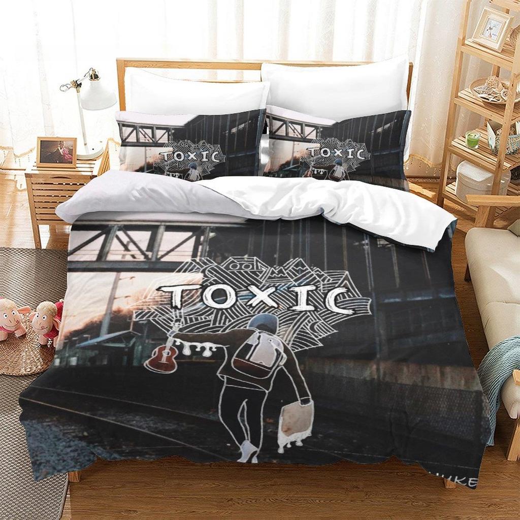 New Boywithuke TOXIC IDGAF Understand Bedding Set Single Twin Full Queen King Size Bed Set Adult Kid Bedroom 3D Anime Bed Sheet