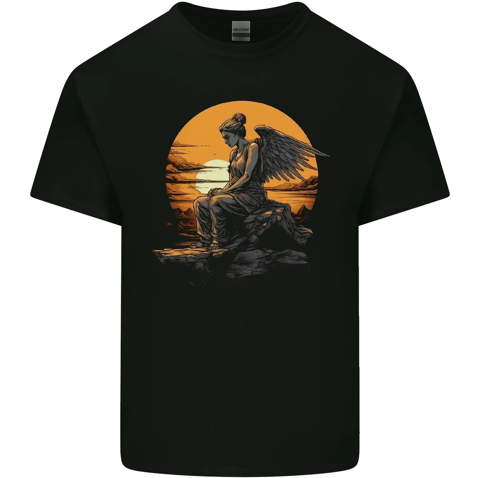 A Fallen Angel Sunset Fantasy Kids T-Shirt Childrens XL