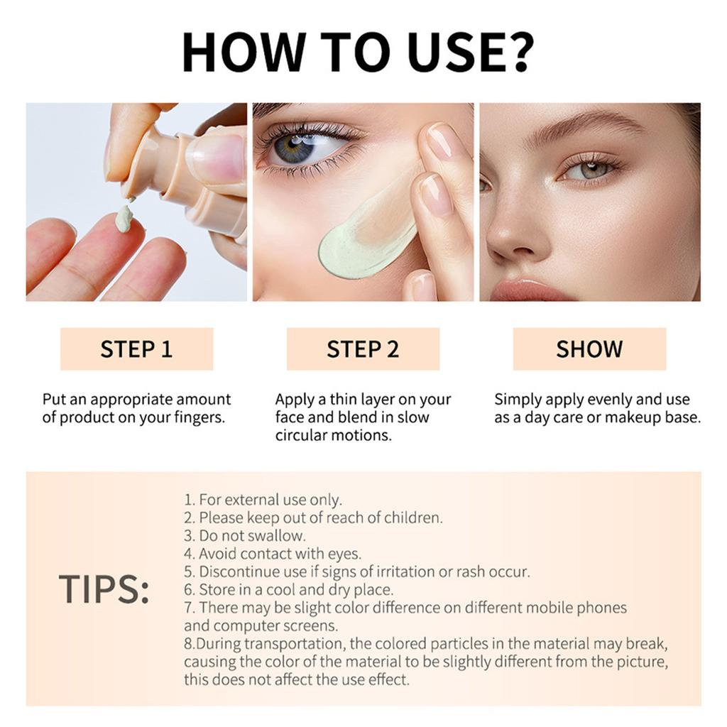 1Pc 30ML Lightweight Foundation for Women Girls Natural Finish Makeup High Coverage Long Wearing Nude Shade Enhances Skin Brightness Cosmetic