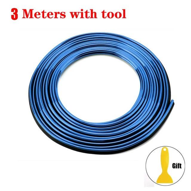 Decorazione Modanatura Auto Universale Strisce Flessibili 5M/3M/1M Modanature Auto Interne Rivestimento Copertura Auto Cruscotto Porta Car-styling