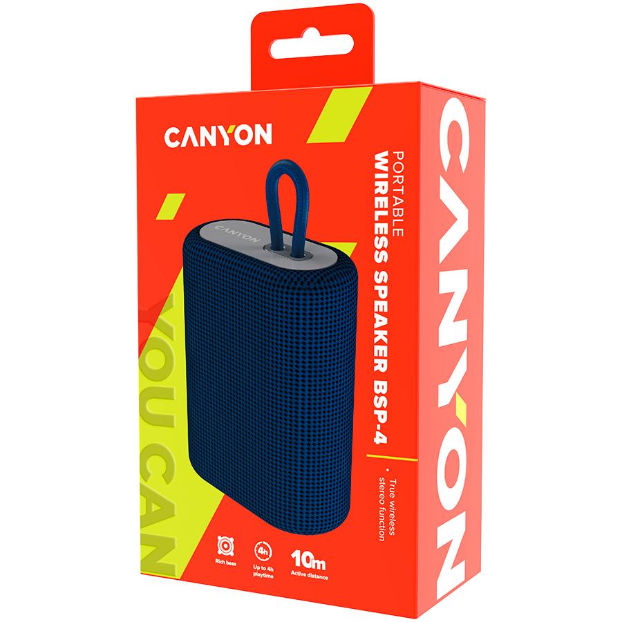 CANYON Bluetooth Speaker BSP-4 5W FM Radio Blue