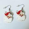 Charming Santa Claus Acrylic Earrings - Festive Holiday Jewelry