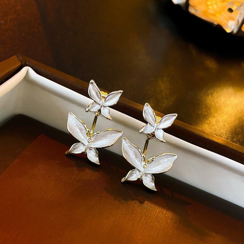 Planet Letter Silver Needle Earrings Niche Stud Earrings Light Luxury High Sense Versatile Earrings