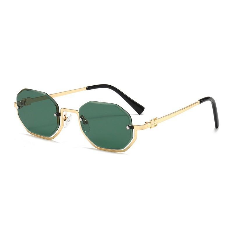 Geometric Polygon Shape Sunglasses With Uv400 Protection For Fashionable Outdoor Wear