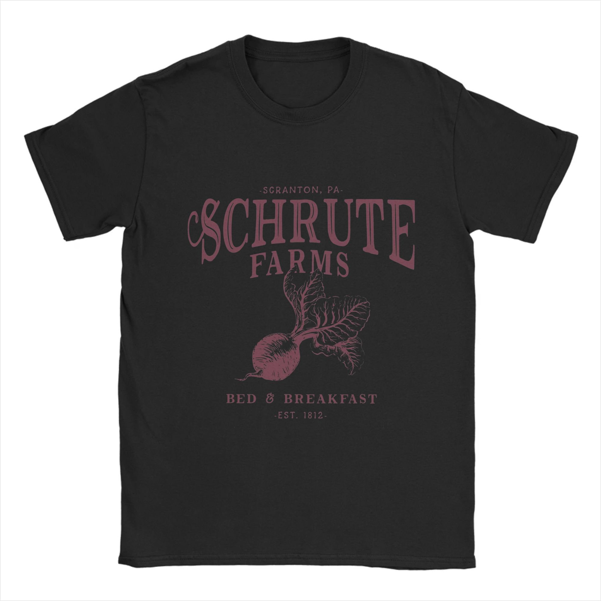 BenberFashion Mode The Office T-shirt voor Mannen Ronde Hals Puur Katoen T-shirts Schrute Farms Korte Mouw T-shirts Cadeau Idee Kleding M