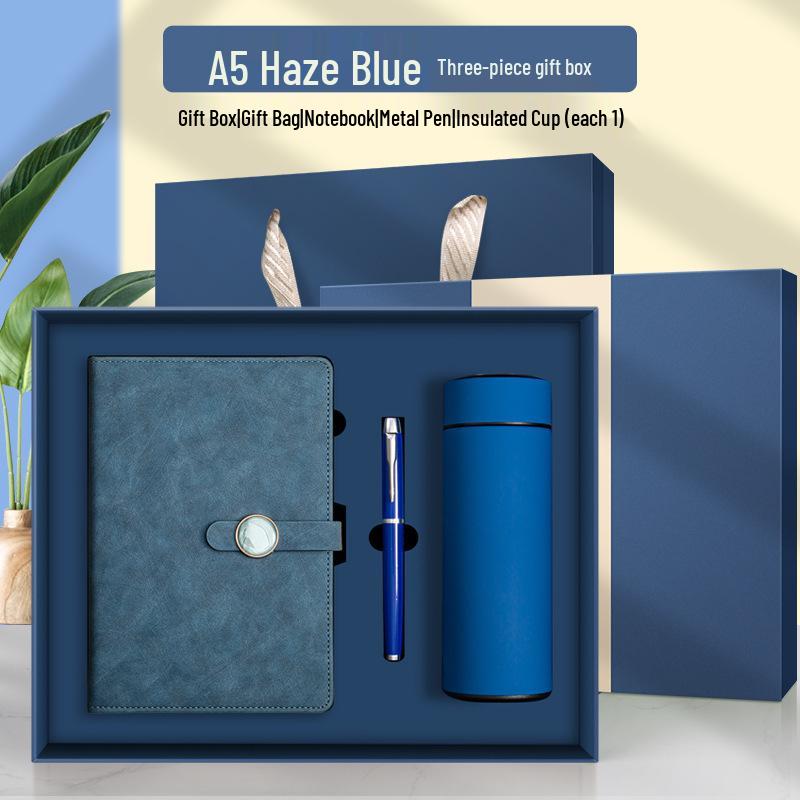 Customizable Logo Laptop Gift Set: Thickened A5 Notebook for Business Meetings