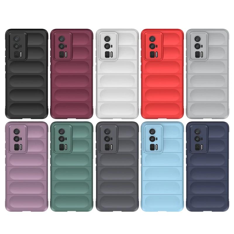 For Xiaomi Poco F5 Pro F3 F4 GT 5G Back Cover Phone Case Soft Liquid Silicone Anti-fall Shockproof Armor Protect Funda Coque