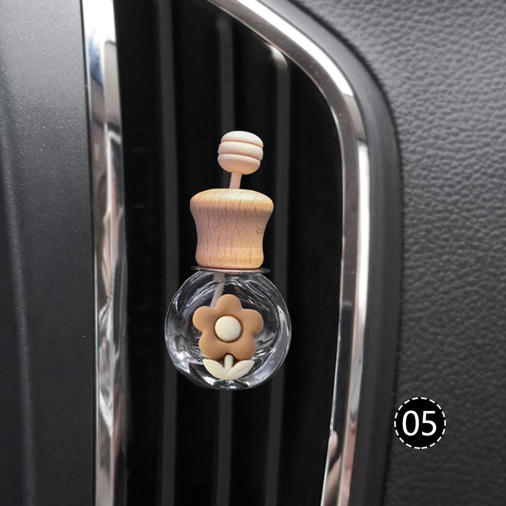 Car Perfume Bottle Car Air Outlet Perfume Bottle Air Freshener Hanging Glass Bottle Auto Ornament Diffuser Fragrance Ornament