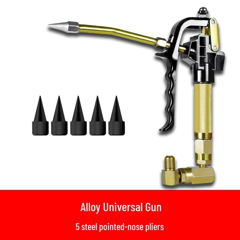 Yellow Universal High-Pressure Pneumatic Grease Gun with Leak-Proof Handle and Electric Nozzle Accessories
