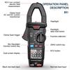 Clamp Multimeter High Precision Digital Clamp Meter Temperature Measure On-Off Beeping Smart Anti-Burn Meter