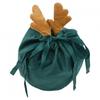 3D Antler Decoration Christmas Candy Bags Santa Present Bags Velvet Deer Bags